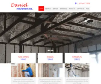 Danielinsulation.com(Fiberglass Attic Blow Insulation Florida) Screenshot