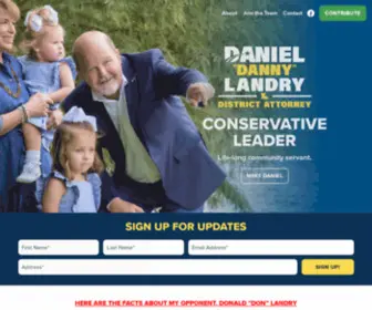 Daniellandry.com(Daniel Landry for District Attorney) Screenshot