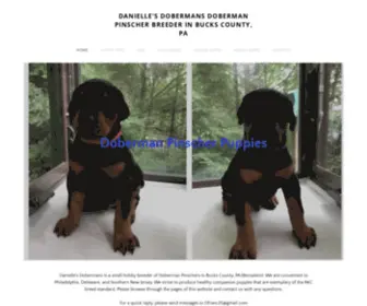 Daniellesdobermanspa.com(Danielle's Dobermans doberman pinscher breeder in bucks county) Screenshot