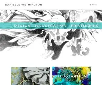 Daniellewethington.com(Danielle wethington illustration design book & print letterpress craft mixed media) Screenshot