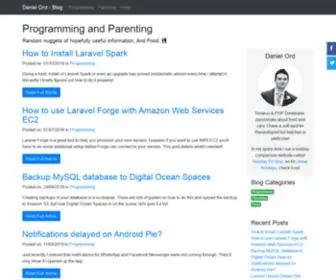 Danielord.co.uk(Programming and Parenting blog by Daniel Ord) Screenshot