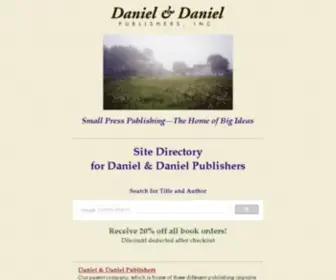 Danielpublishing.com(Daniel & Daniel Publishers) Screenshot