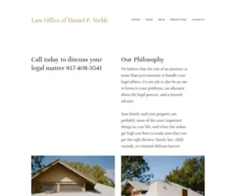 Danielpwebb.com(Law Office of Daniel P) Screenshot