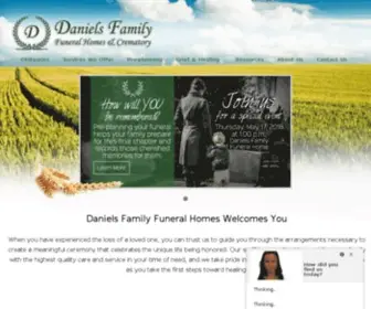 Danielsfamilyfuneral.com(Funeral Home in Burlington) Screenshot