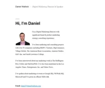 Danielwallock.com(Digital Marketing Director & Speaker) Screenshot