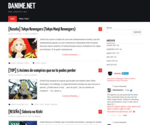Danime.net(Anime, Videojuegos y Mas) Screenshot