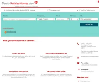 Danishholidayhomes.com(Danish holiday homesholiday cottages across all of Denmark) Screenshot