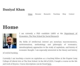 Daniyalkhan.net(I am currently a PhD candidate (ABD)) Screenshot