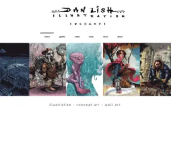 Danlish.com(Creating bespoke illustrations) Screenshot