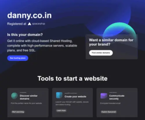 Danny.co.in(Firebase Hosting) Screenshot