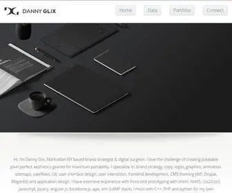 Dannyglix.com(Danny Glix logo and graphic/web design services) Screenshot