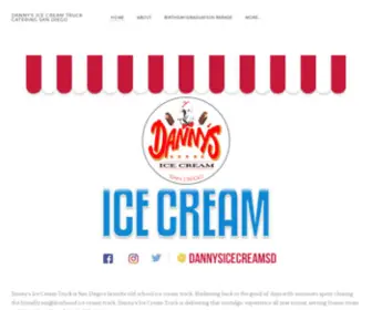 Dannysicecreamsd.com(DANNY'S ICE CREAM TRUCK CATERING SAN DIEGO) Screenshot