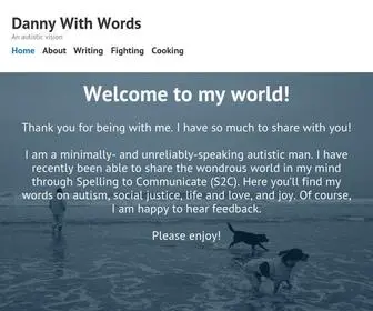 Dannywithwords.com(An autistic vision) Screenshot