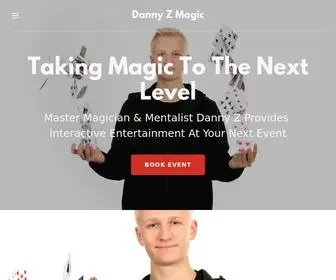 Dannyzmagic.com(Take your event to the next level. Danny Z) Screenshot