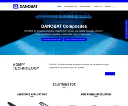 Danobatcomposites.com(Automation solutions for composites parts manufacturing) Screenshot