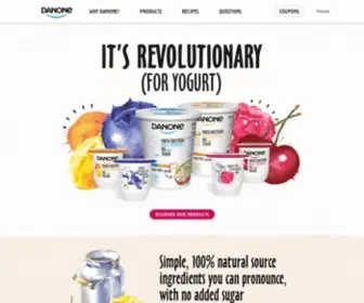 Danoneyogurt.ca(Danone yogurt) Screenshot