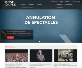 DanseDanse.ca(Le meilleur de la danse contemporaine au cœur du Quartier des spectacles de Montréal) Screenshot