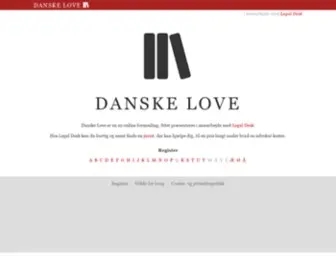 Danskelove.dk(Danske Love) Screenshot