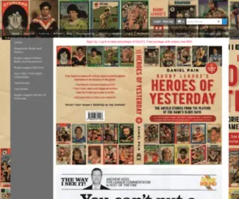 Dansnrlcollectables.com(Rugby League collectable shop) Screenshot