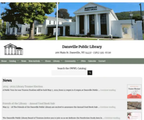 Dansvillelibrary.org(Where Knowledge Grows) Screenshot