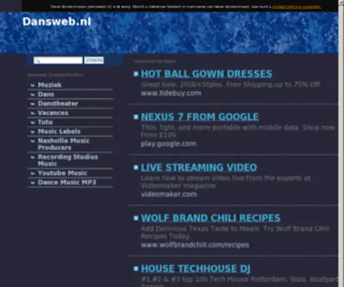 Dansweb.nl(Dansweb) Screenshot