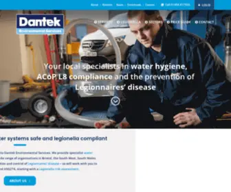 Dantekenvironmental.co.uk(Legionella Prevention Specialists) Screenshot