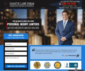 Dantelaw.com(Personal injury and Car Accident Attorney) Screenshot