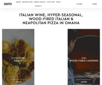 Dantepizzeria.com(Omaha, Nebraska) Screenshot