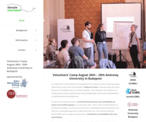 Danubevolunteers.eu(Civil Society along the Danube) Screenshot