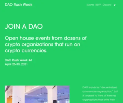 Daorushweek.com(DAO Rush Week) Screenshot