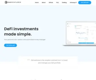 Daoventures.co(Your personal robo) Screenshot