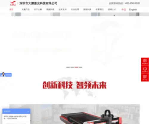 Dapenglaser.com(深圳市大鹏激光科技有限公司) Screenshot