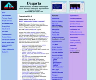 Daqarta.com(DAQARTA (Data AcQuisition And Real) Screenshot