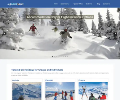 Dare2Ski.com(Catered and Self Catered Ski Holidays) Screenshot