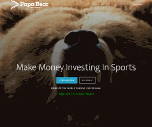 Darealpapabear.com(Make Money Investing in Sports) Screenshot