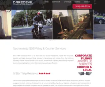 Daredevilcourier.com(Daredevil Courier & Corp Services) Screenshot