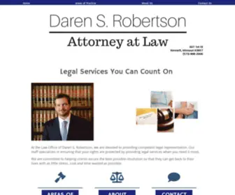 Darenrobertsonattorneyatlaw.com(Attorney in Kennett) Screenshot