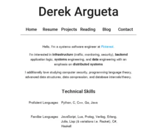 Dargueta.com(Derek Argueta) Screenshot
