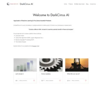 Darkcirrusai.com(Artificial Intelligence) Screenshot
