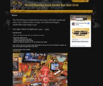 Darkhorsebar.com(World Famous Dark Horse Bar and Grill) Screenshot