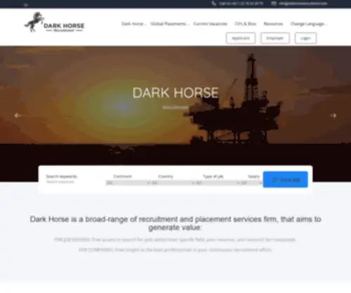 Darkhorserecruitment.com(Dark Horse Consulting) Screenshot