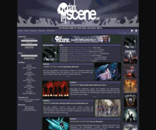 Darkscene.at(The Online Home of Hard Rock and Heavy Metal) Screenshot