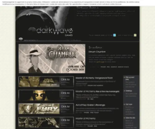 Darkwavegames.com(Videogames company) Screenshot