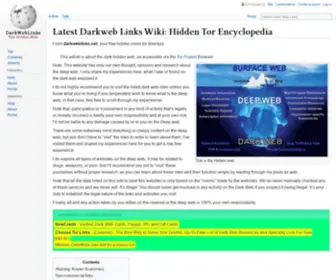 Darkweblinks.net(The Complete Hidden Wiki 2021) Screenshot