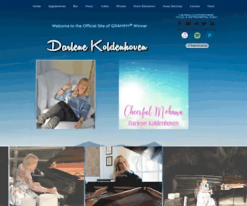 Darlenekoldenhoven.com(Calming Vocal & Instrumental Music) Screenshot