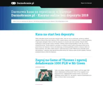 Darmobranie.pl(Kasyno online bez depozytu 2018) Screenshot