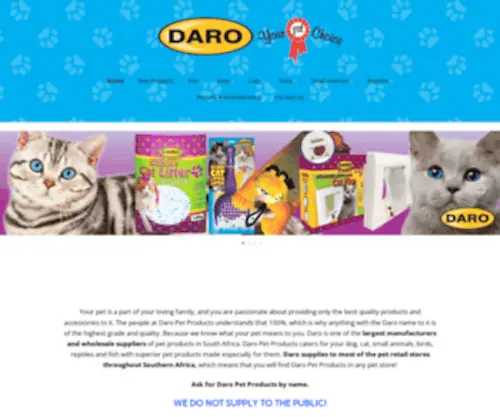 Daro.co.za(Daro Pets) Screenshot
