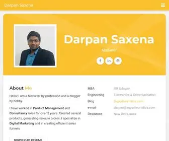 Darpansaxena.com(Darpan Saxena) Screenshot