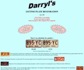 Darrylsplates.com(License plate restoration) Screenshot