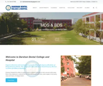 Darshandentalcollege.org(Darshan Dental College and Hospital) Screenshot